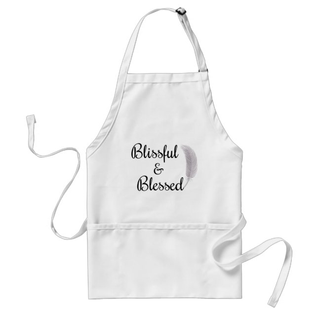 Angel Feather Blissful Blessed Zen chef apron (Front)