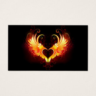 Angel Fire Heart with Wings