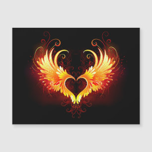 Angel Fire Heart with Wings