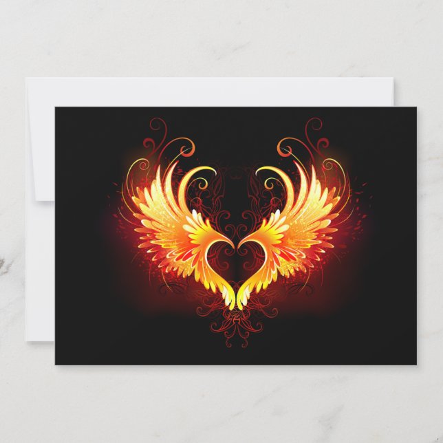 Angel Fire Heart with Wings (Front)