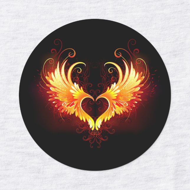 Angel Fire Heart with Wings (Design 1)