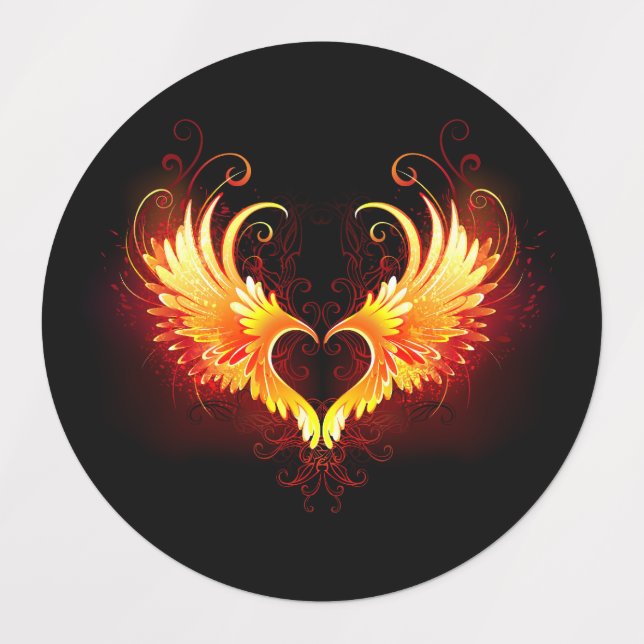 Angel Fire Heart with Wings (Design 1)