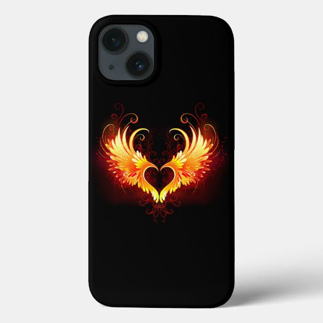 Angel Fire Heart with Wings Case-Mate iPhone Case (Back)