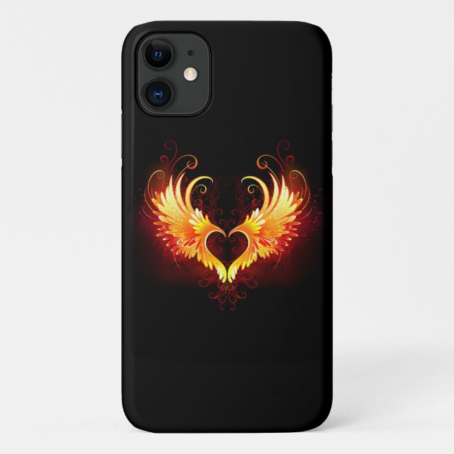 Angel Fire Heart with Wings Case-Mate iPhone Case (Back)