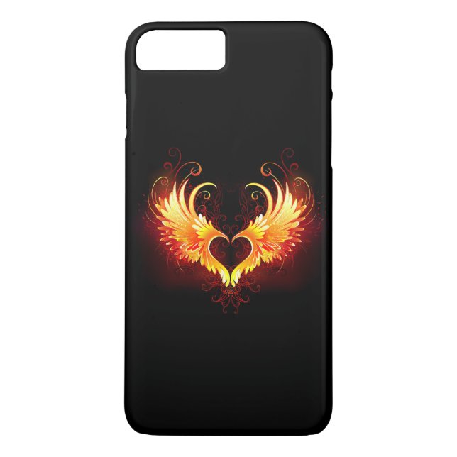 Angel Fire Heart with Wings Case-Mate iPhone Case (Back)