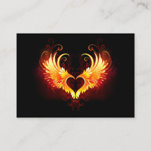 Angel Fire Heart with Wings Discount Card