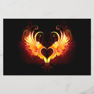 Angel Fire Heart with Wings Flyer