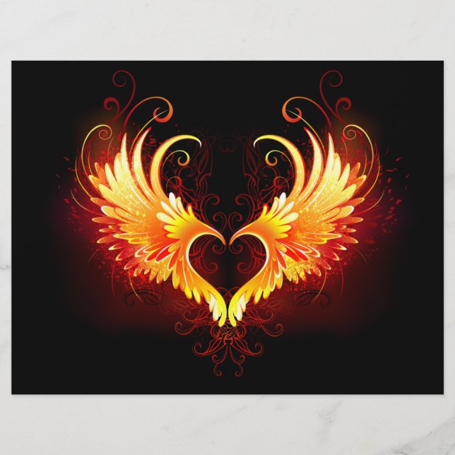 Angel Fire Heart with Wings Flyer (Front)