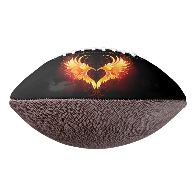 Angel Fire Heart with Wings Football (Rotated 270)