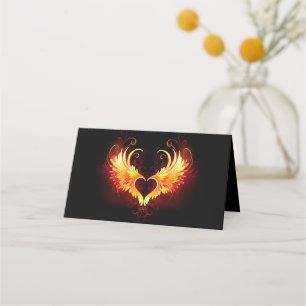 Angel Fire Heart with Wings Loyalty Card
