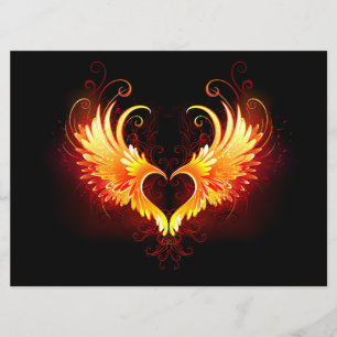 Angel Fire Heart with Wings Menu