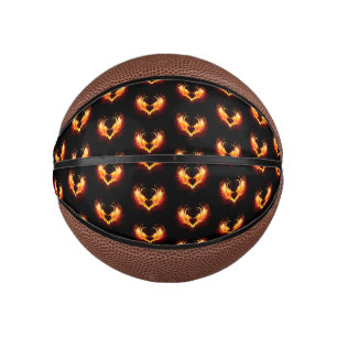 Angel Fire Heart with Wings Mini Basketball