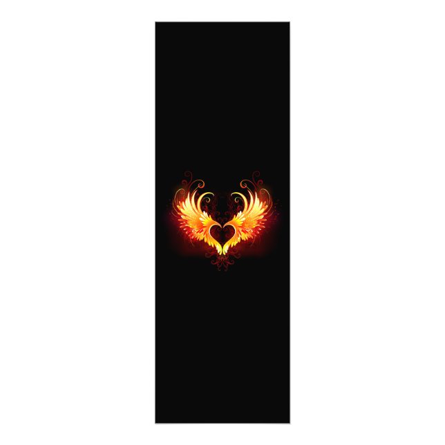 Angel Fire Heart with Wings Photo Print (Front)