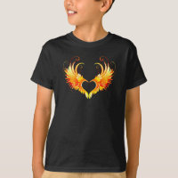 Angel Fire Heart with Wings