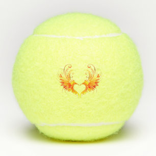Angel Fire Heart with Wings Tennis Balls