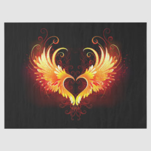 Angel Fire Heart with Wings Tissue Paper