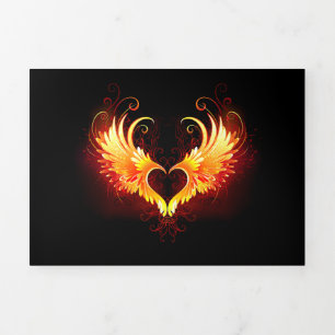 Angel Fire Heart with Wings Tri-Fold Programme