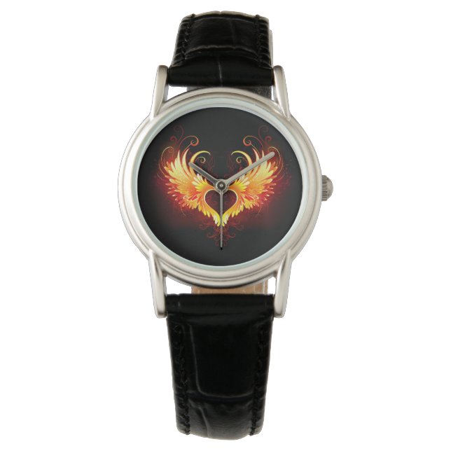 Angel Fire Heart with Wings Watch (Front)