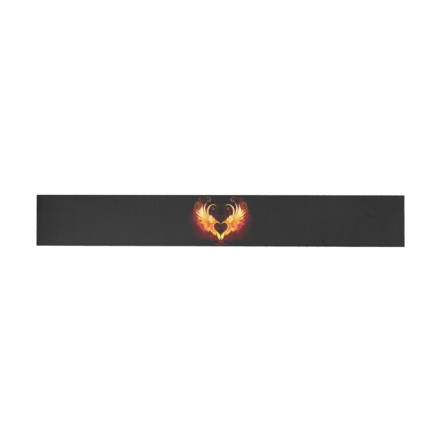 Angel Fire Heart with Wings Wraparound Address Label (Individual)