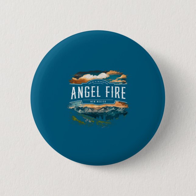 Angel Fire Mountains New Mexico Hiking Outdoors Vi 6 Cm Round Badge (Front)