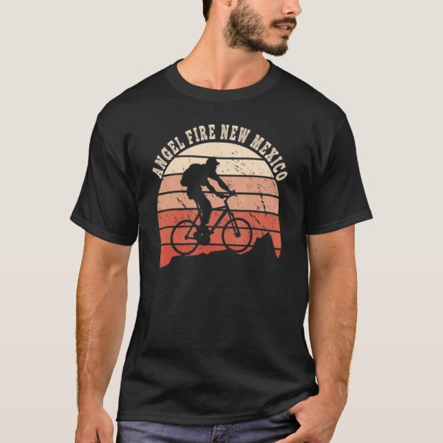 Angel Fire New Mexico Mountain Biking Biker Cyclis T-Shirt (Front)