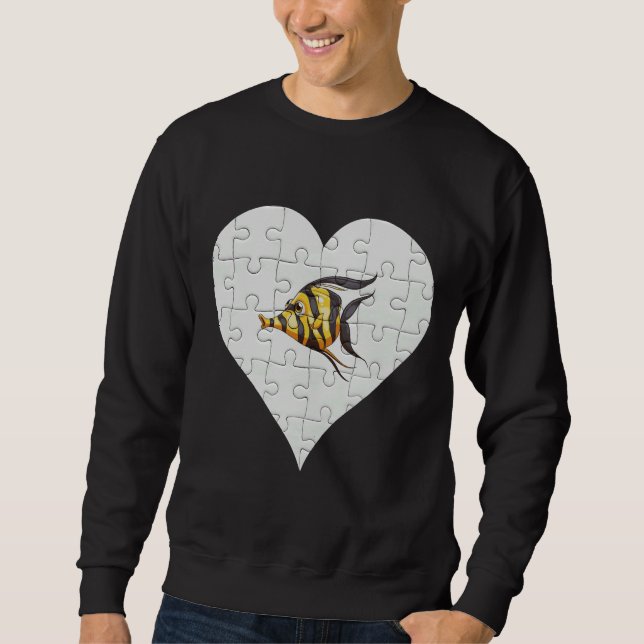 Angel Fish Heart Angel Fish Sweatshirt (Front)