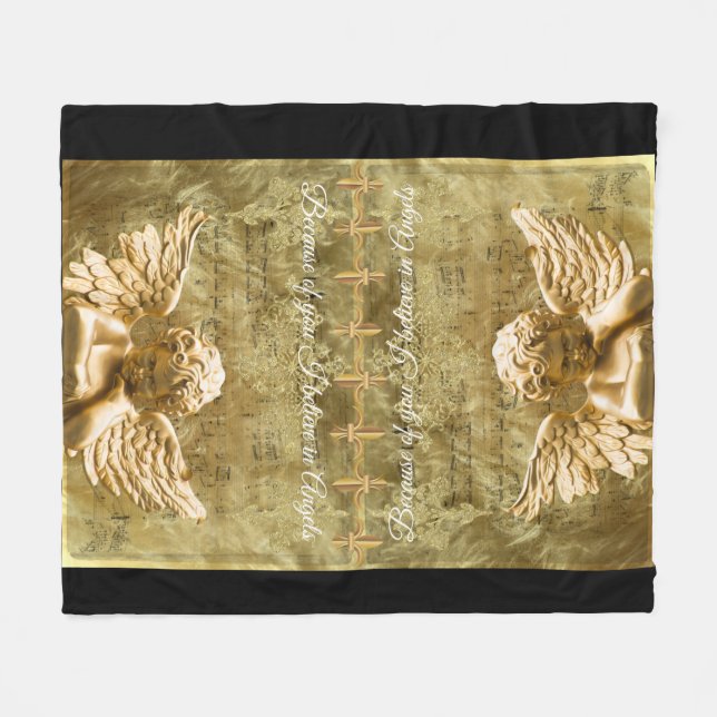Angel Fleece Blanket (Front (Horizontal))