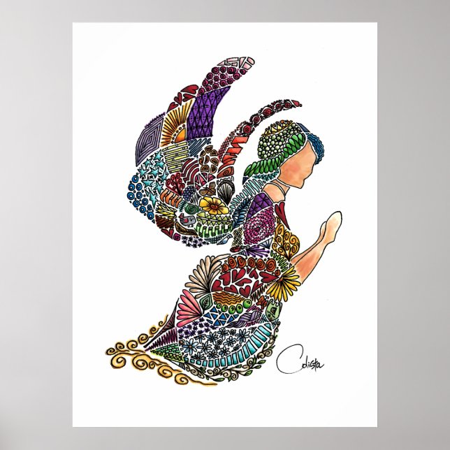 Angel Flight Poster in White (Front)