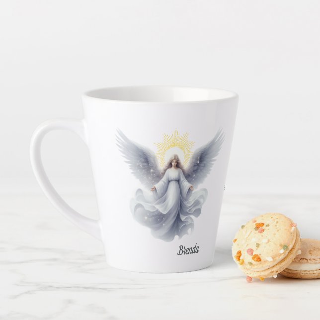 Angel Flowing With God’s Love Latte Mug (In Situ)