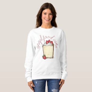 Angel Food Angelfood Cake Slice Strawberry Dessert Sweatshirt