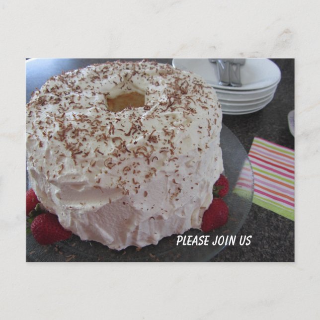 Angel Food Cake Invitation Postcard (Front)