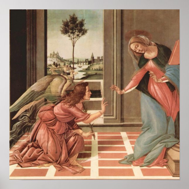 Angel Gabriel And Mary Poster (Front)