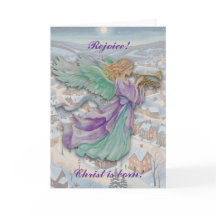 Angel Gabriel Folded Holiday Christmas Card
