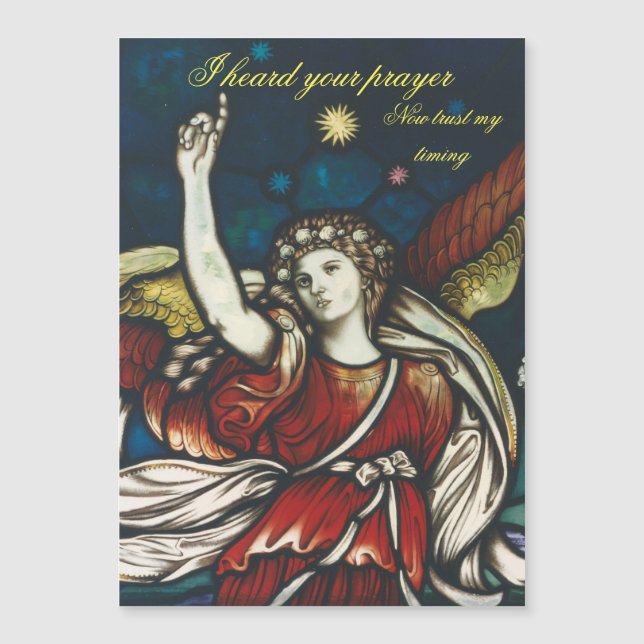 Angel Gabriel Guardian Angel Magnet Card (Front)