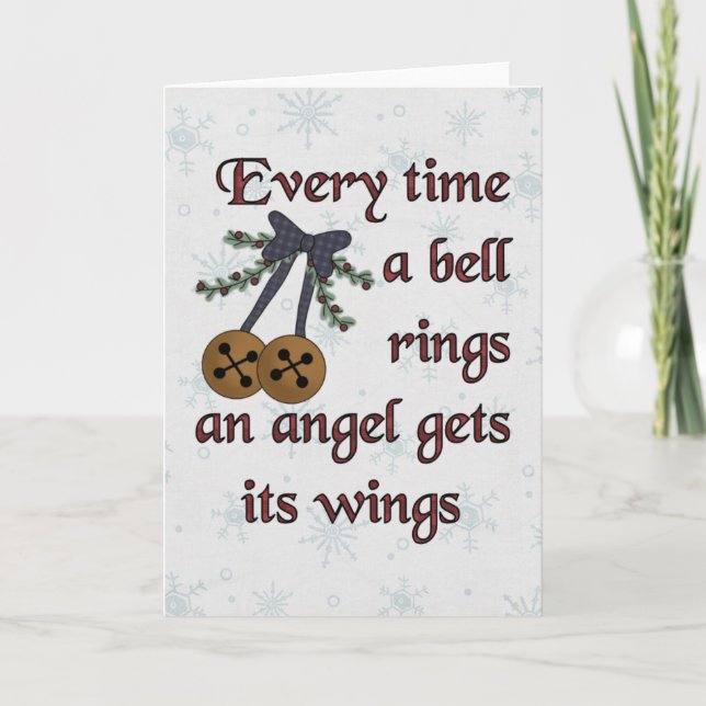 Angel Gets Its Wings Holiday Card (Front)