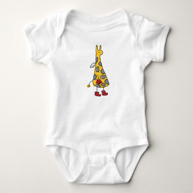 Angel Giraffe Baby Bodysuit (Front)