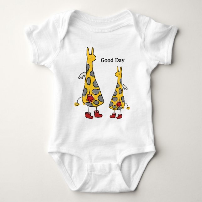 Angel Giraffe Baby Bodysuit (Front)
