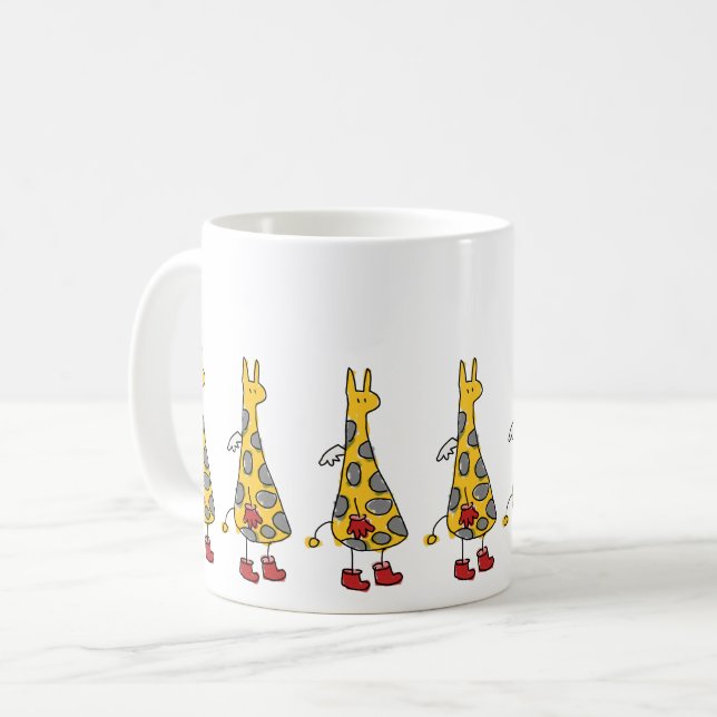 Angel Giraffes Marching Coffee Mug (Front Left)