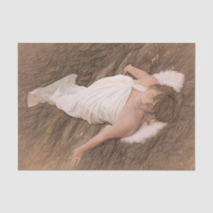 Angel Girl Brown Antique Vintage Sketch Art Tissue Paper
