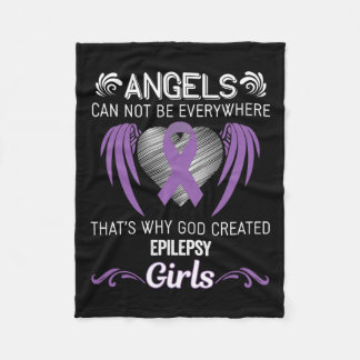 Angel Girl- Epilepsy Awareness Supporter Ribbon Fleece Blanket