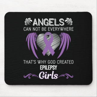 Angel Girl- Epilepsy Awareness Supporter Ribbon Mouse Pad