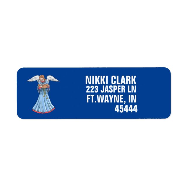  ANGEL GIRL RETURN ADDRESS LABELS (Front)