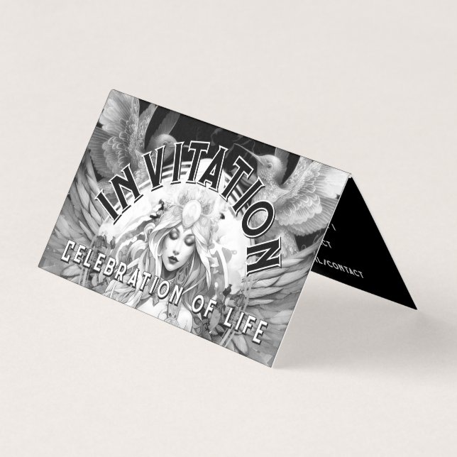 Angel Goddess Life Celebration Birthday Invite (Front)