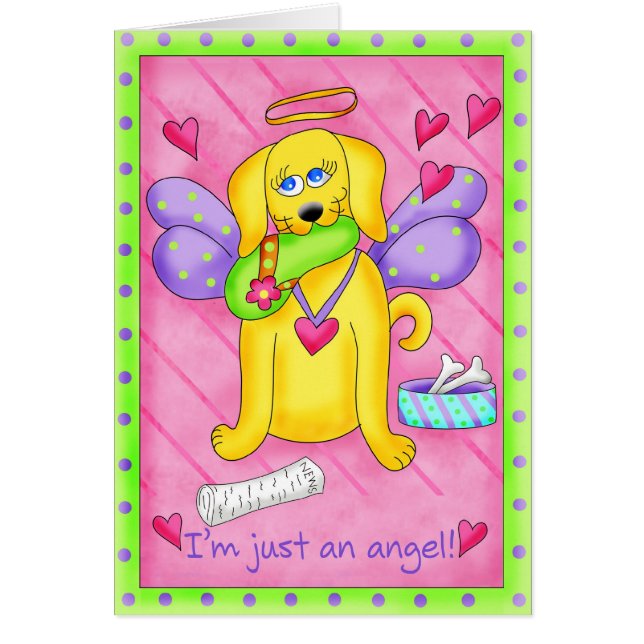 Angel Golden Yellow Dog with Shoe (Front)