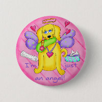 Angel Golden Yellow Dog with Shoe