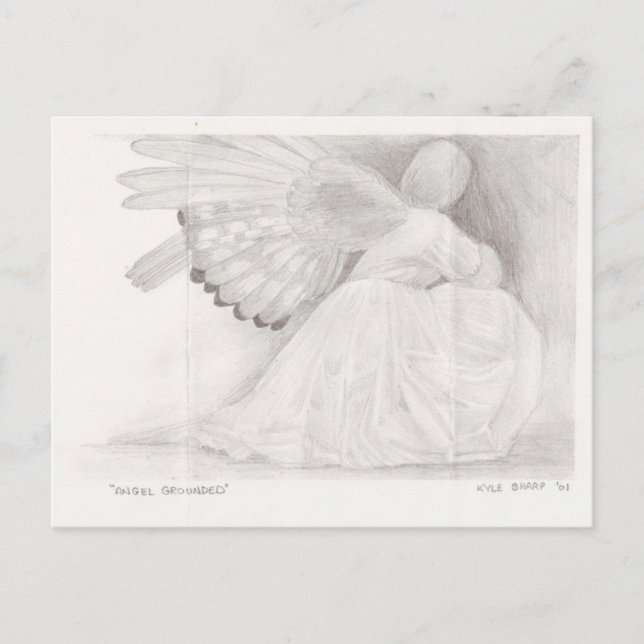 Angel Grounded Postcard (Front)