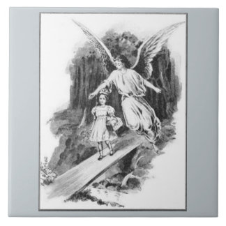 Angel Guarding A Girl Child Tile