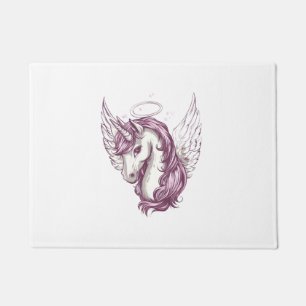 Angel Halo Unicorn (1) Doormat