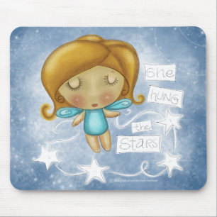 Angel Hangs the Stars Mouse Pad