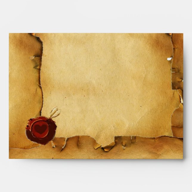ANGEL HEART RED WAX SEAL PARCHMENT ENVELOPES (Front)